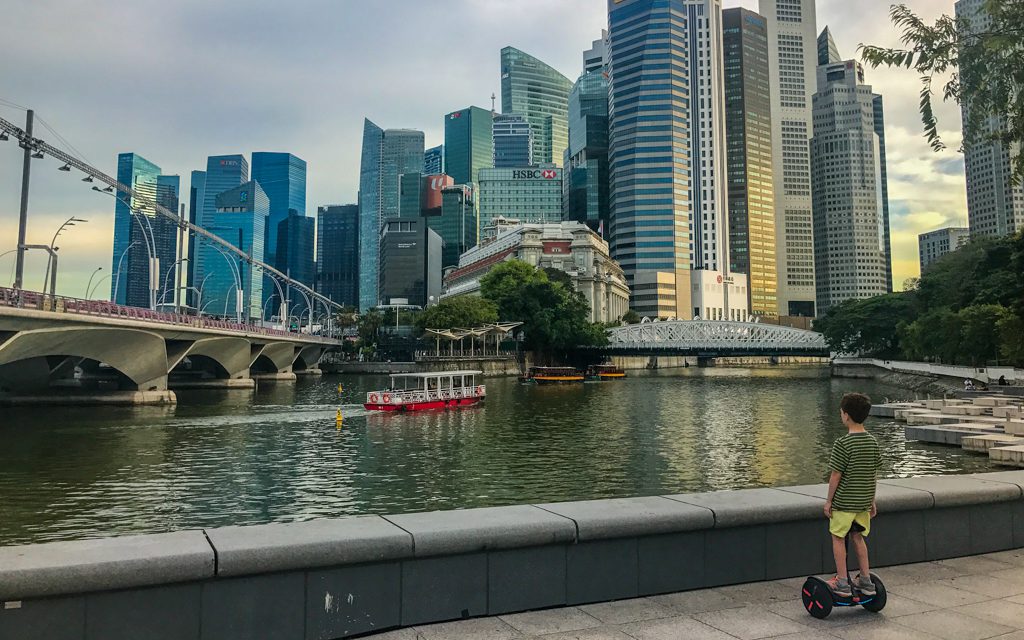 Singapore: On a Segway near the marina