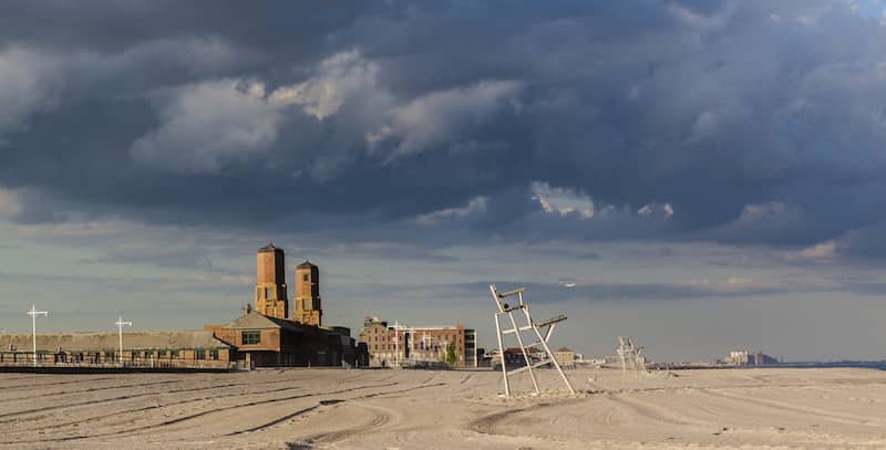 Jacob Riis Park and beach in Rockaway, Queens, New York