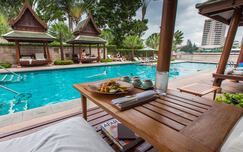 Best Big City Hotels - The pool at The Peninsula Bangkok - one of my favorite pools anywhere!