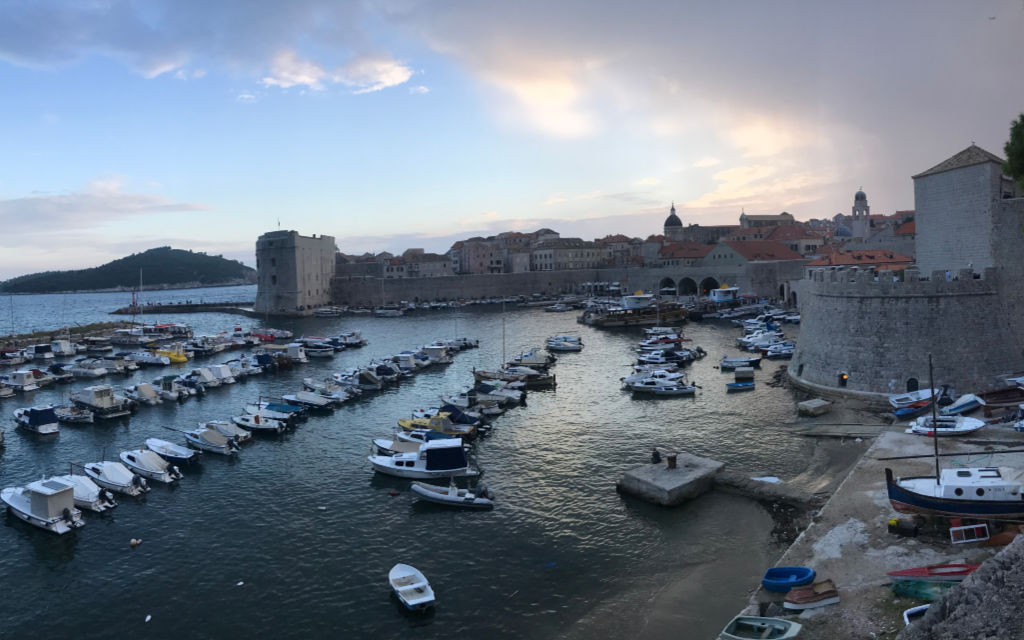 Dubrvonik Croatia harbor sunset-Kirsten Maxwell Kids Are A Trip
