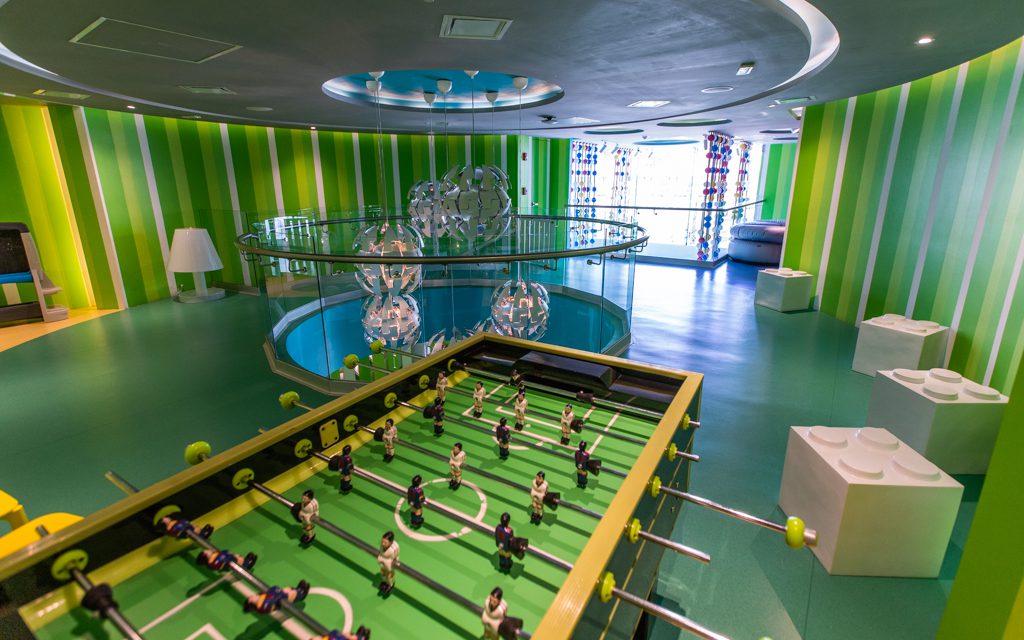Los Cabos with Kids - Foosball upstairs at the kid's club