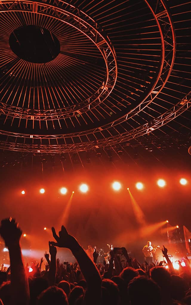 Enjoying a concert