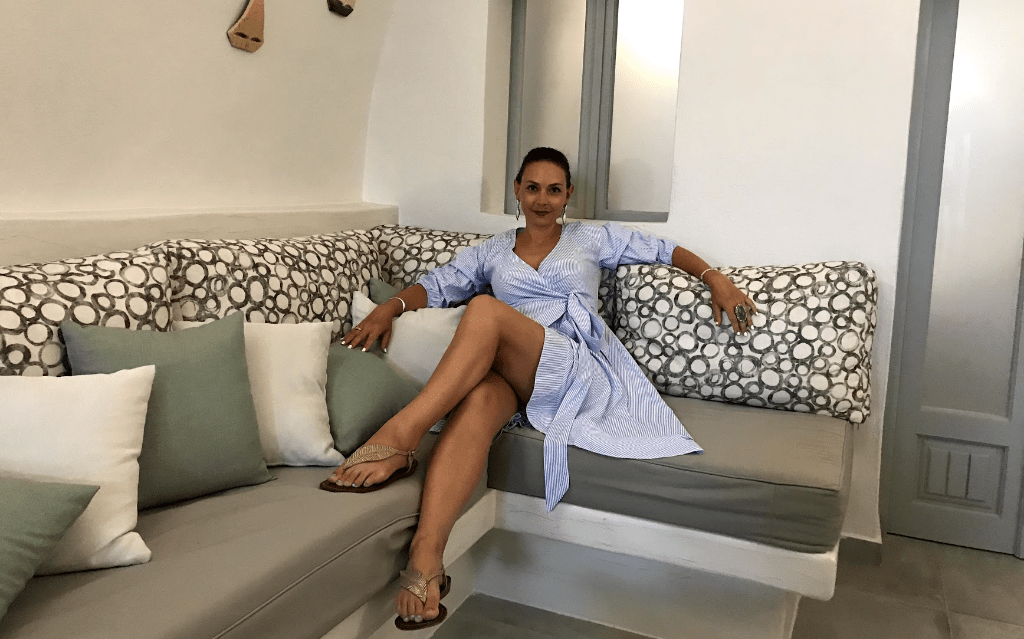 Staying in a cave in Santorini