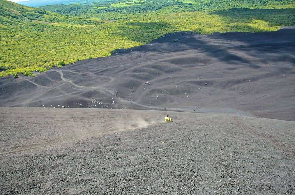 Board Down the Cerro Negro Volcano in Nicaragua