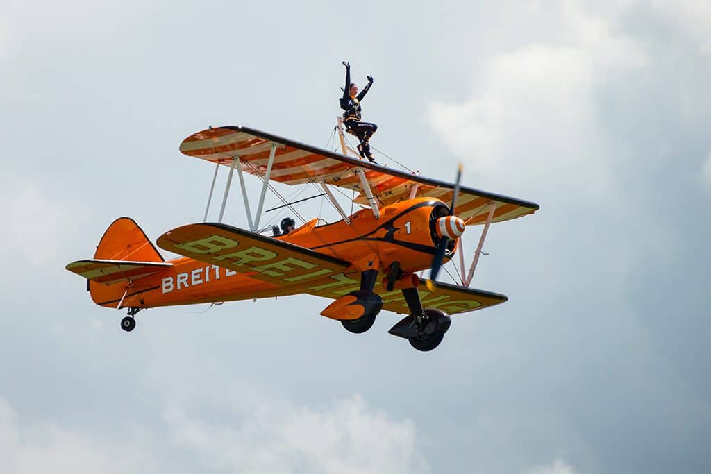 Walk on the Wings of an Airplane in Essex, U.K.