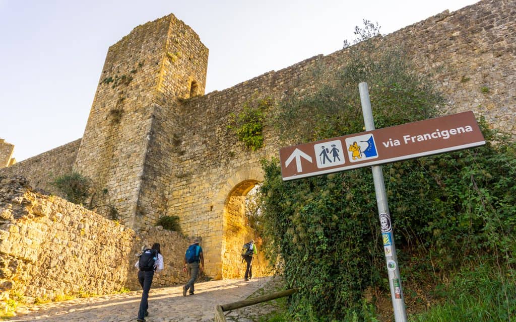 Best adventure destinations - Arriving in Monteriggioni on Tuscany's Via Francigena 