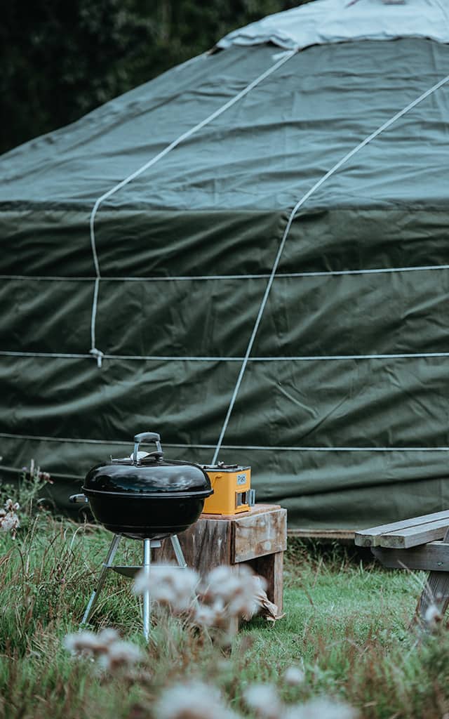 Grilling while camping