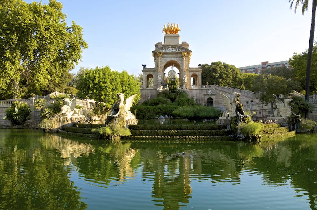 The Parc de la Ciutadella, established during the mid-19th century, located in the heart of Barcelona, has a very beautiful garden landscape