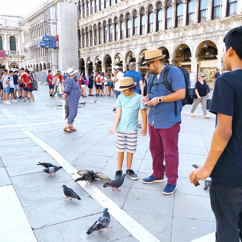 Feeding birds for national do something nice day