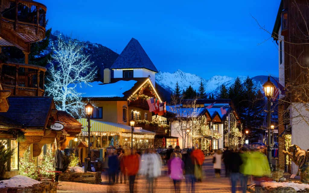 Vail Village Colorado time lapse winter