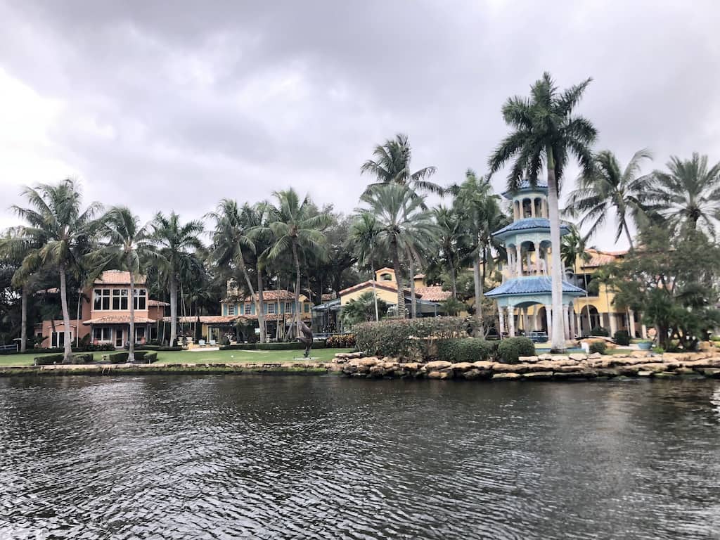 Views of Millionaires' Row mansion, as seen from the Water Taxi