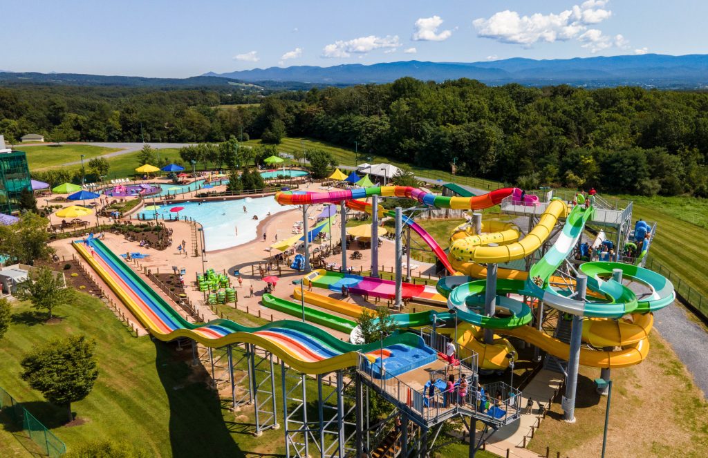 View of the water park at the Massanutten Resort