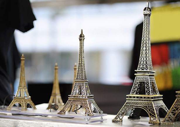 Eiffel tower souvenirs for sale in Paris, France