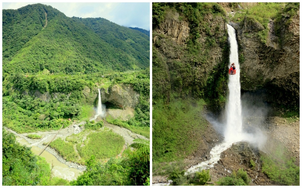 Tarabita to Bridal Veil Falls - Baños, Ecuador