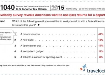 Travelocity Survey Reveals Americans Want to Use (Tax) Returns for a Departure